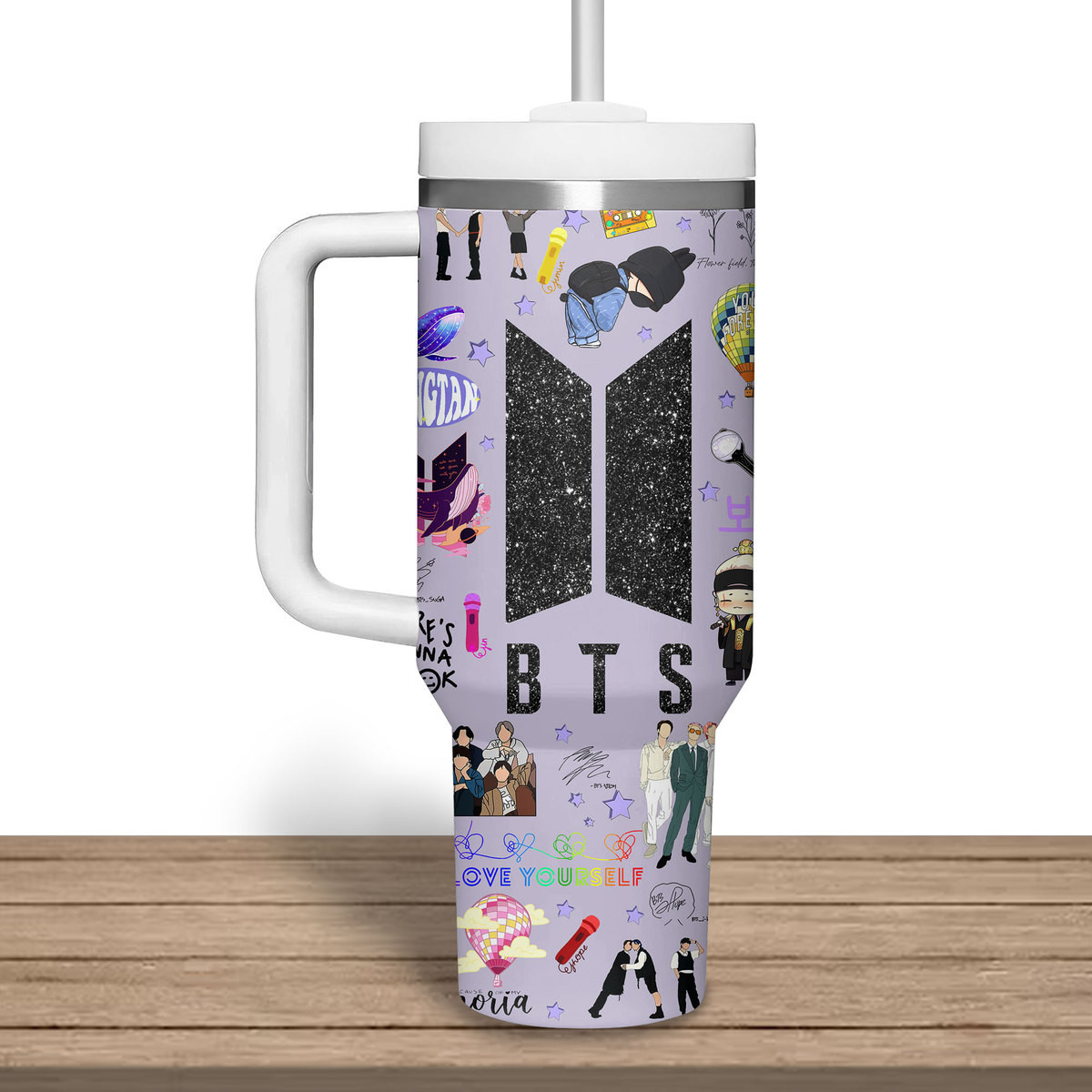 BTS Music Custom Stanley Cup 40 oz 30 oz Tumbler With Handle