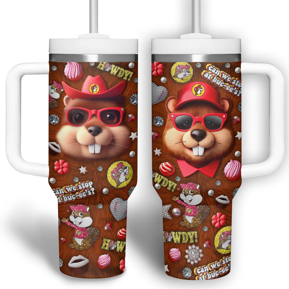 Bucee Cartoon Custom Stanley Cup 40 oz 30 oz Tumbler With Handle