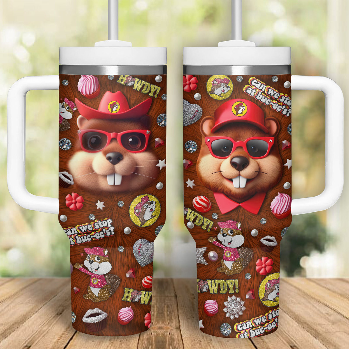 Bucee Cartoon Custom Stanley Cup 40 oz 30 oz Tumbler With Handle