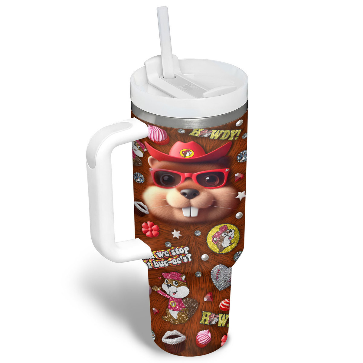Bucee Cartoon Custom Stanley Cup 40 oz 30 oz Tumbler With Handle