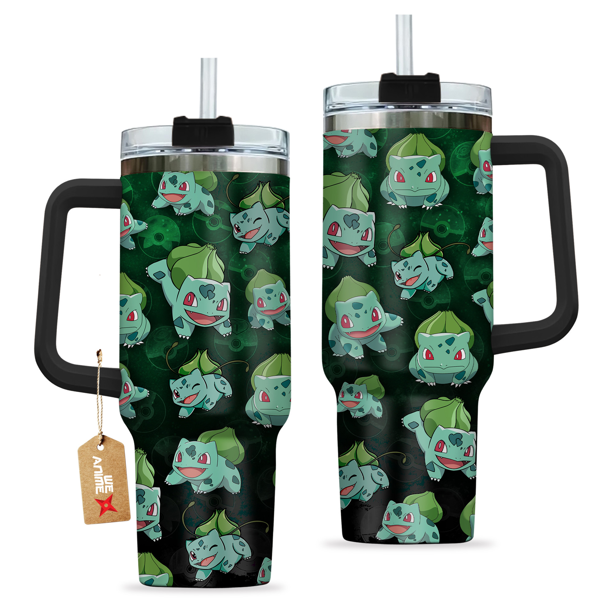 Bulbasaur Pokemon Anime Custom Stanley Cup 40 oz 30 oz Tumbler With Handle