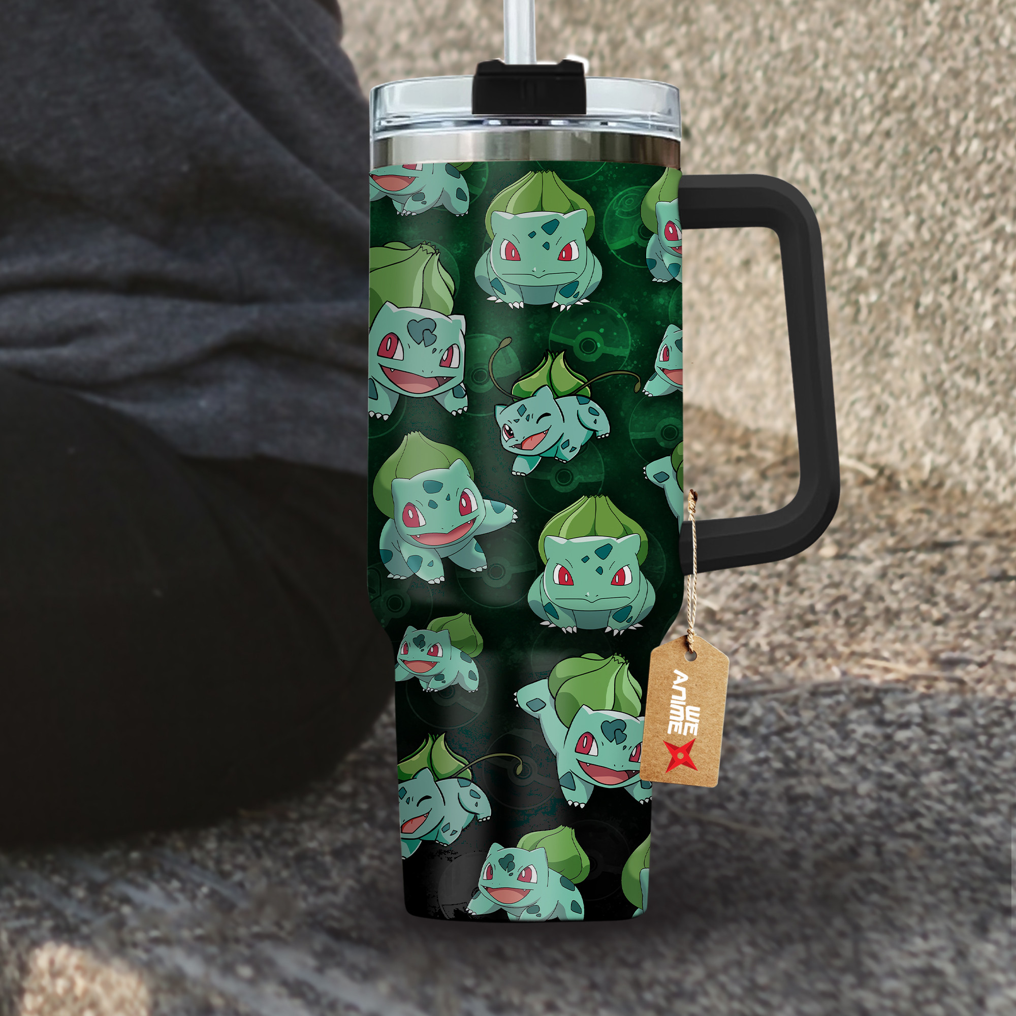 Bulbasaur Pokemon Anime Custom Stanley Cup 40 oz 30 oz Tumbler With Handle