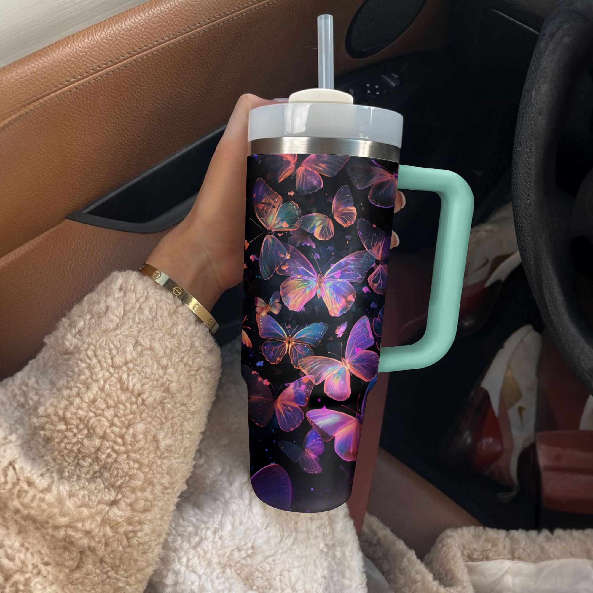 Butterflies Custom Stanley Cup 40 oz 30 oz Tumbler With Handle