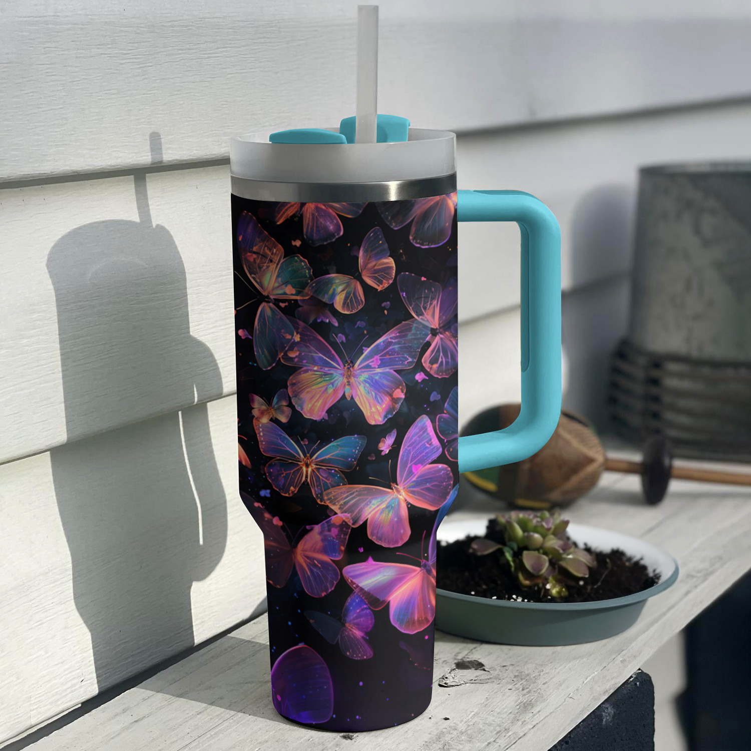 Butterflies Custom Stanley Cup 40 oz 30 oz Tumbler With Handle
