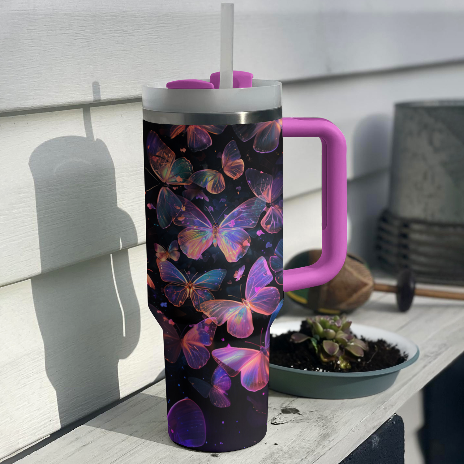 Butterflies Custom Stanley Cup 40 oz 30 oz Tumbler With Handle