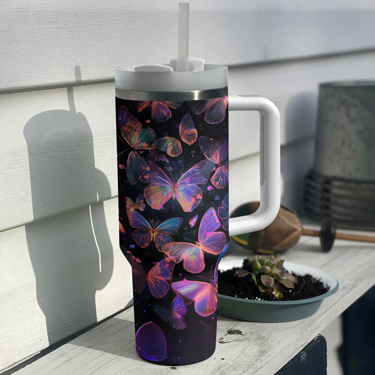 Butterflies Custom Stanley Cup 40 oz 30 oz Tumbler With Handle