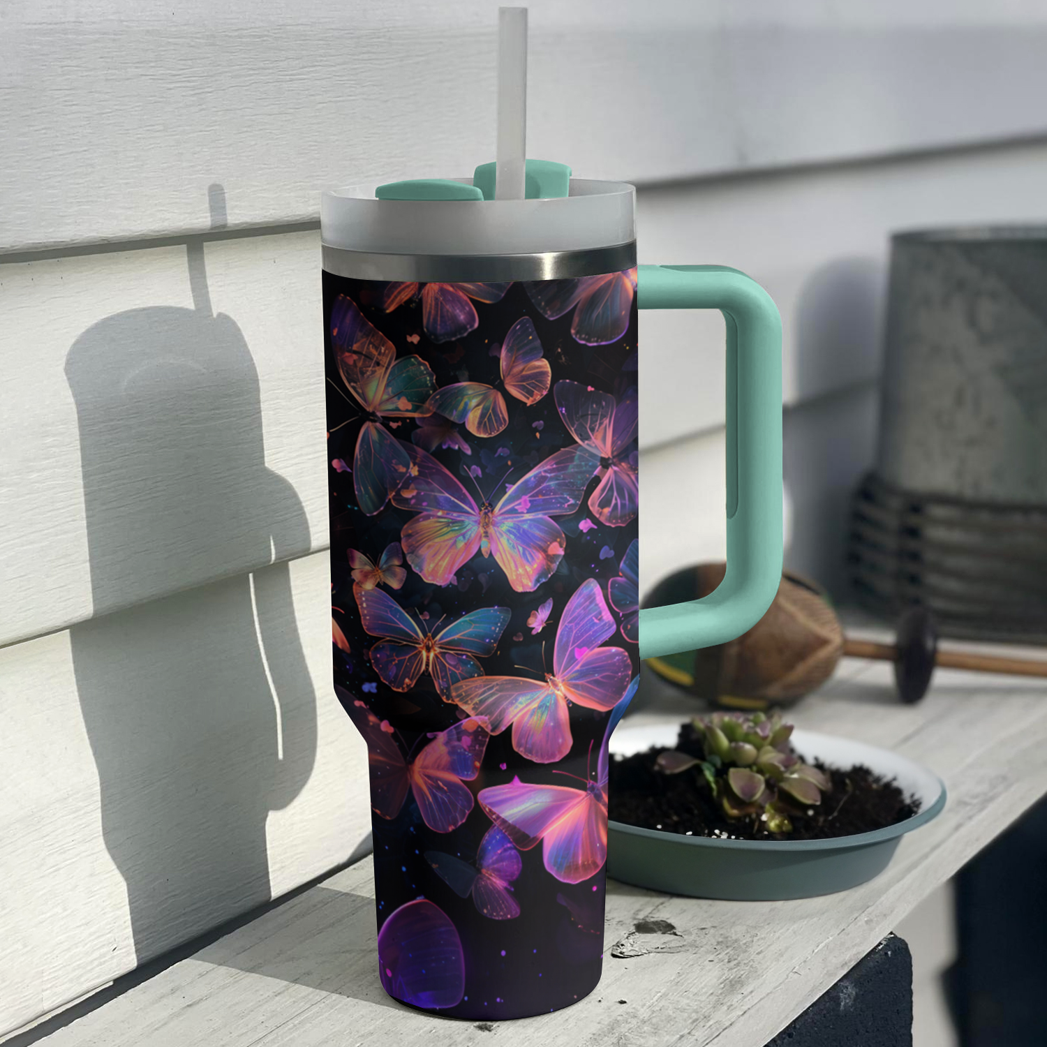 Butterflies Custom Stanley Cup 40 oz 30 oz Tumbler With Handle