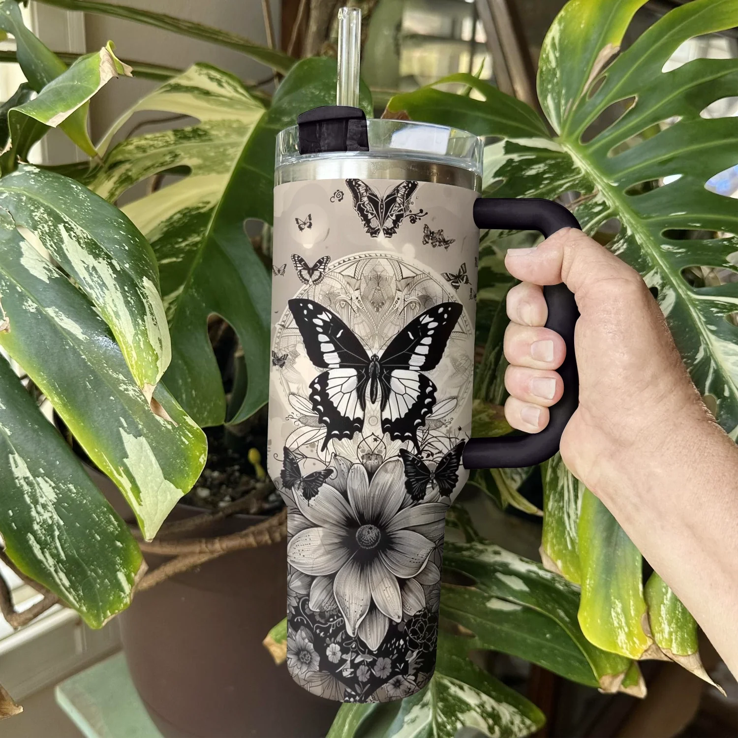 Butterfly Custom Stanley Cup 40 oz 30 oz Tumbler With Handle