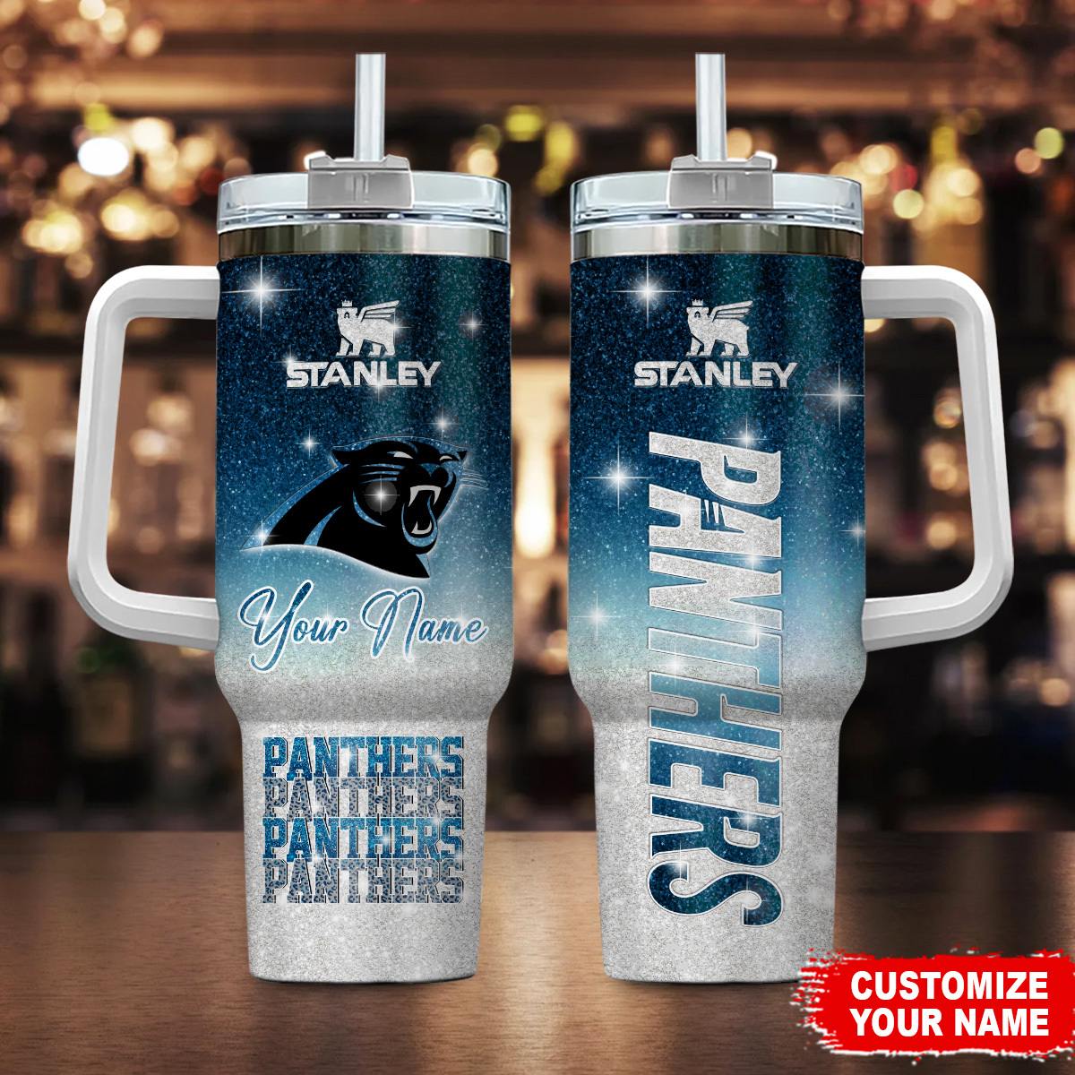 Carolina Panthers NFL Custom Stanley Cup 40 oz 30 oz Tumbler With Handle