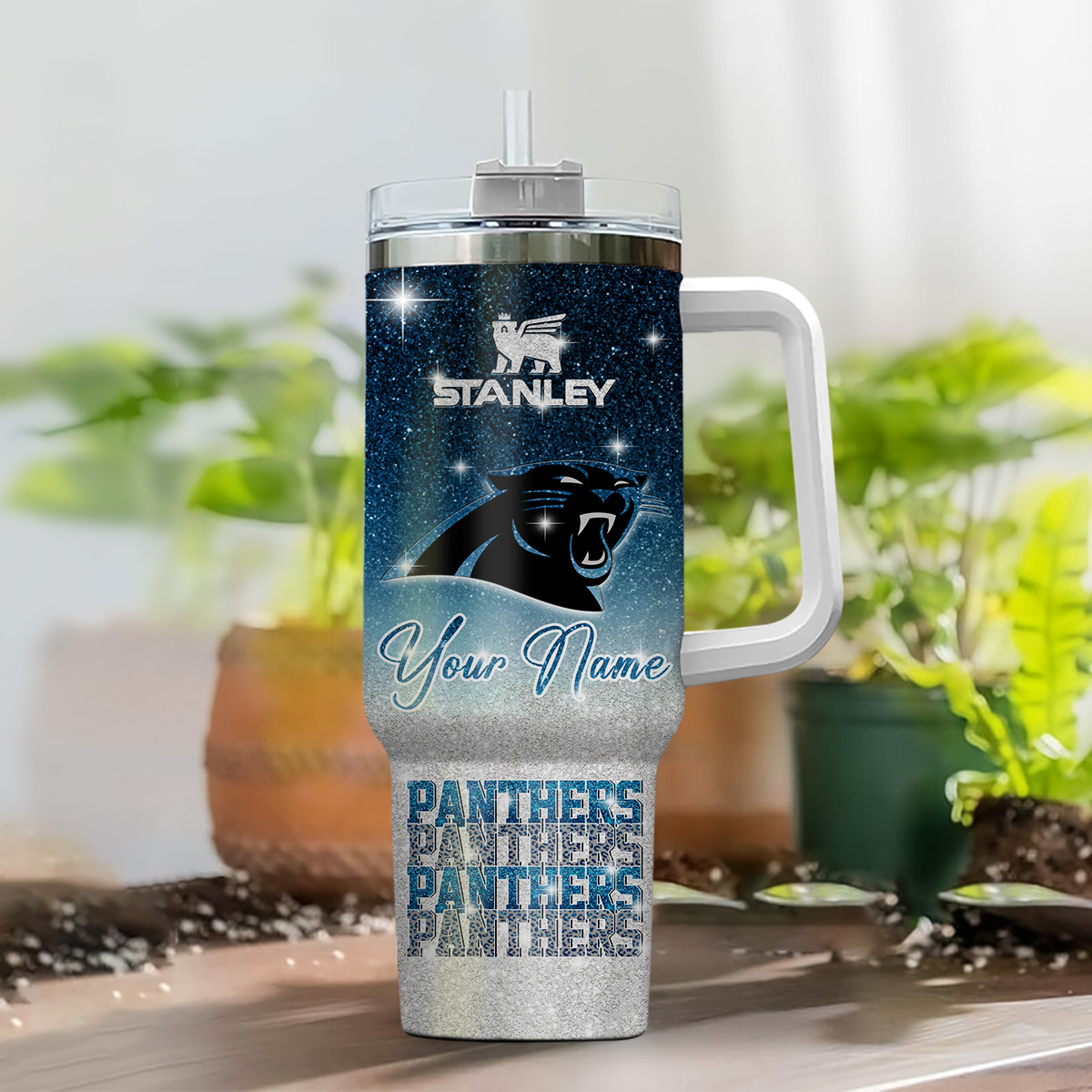 Carolina Panthers NFL Custom Stanley Cup 40 oz 30 oz Tumbler With Handle