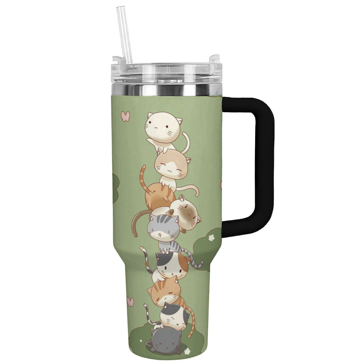 Cat Custom Stanley Cup 40 oz 30 oz Tumbler With Handle