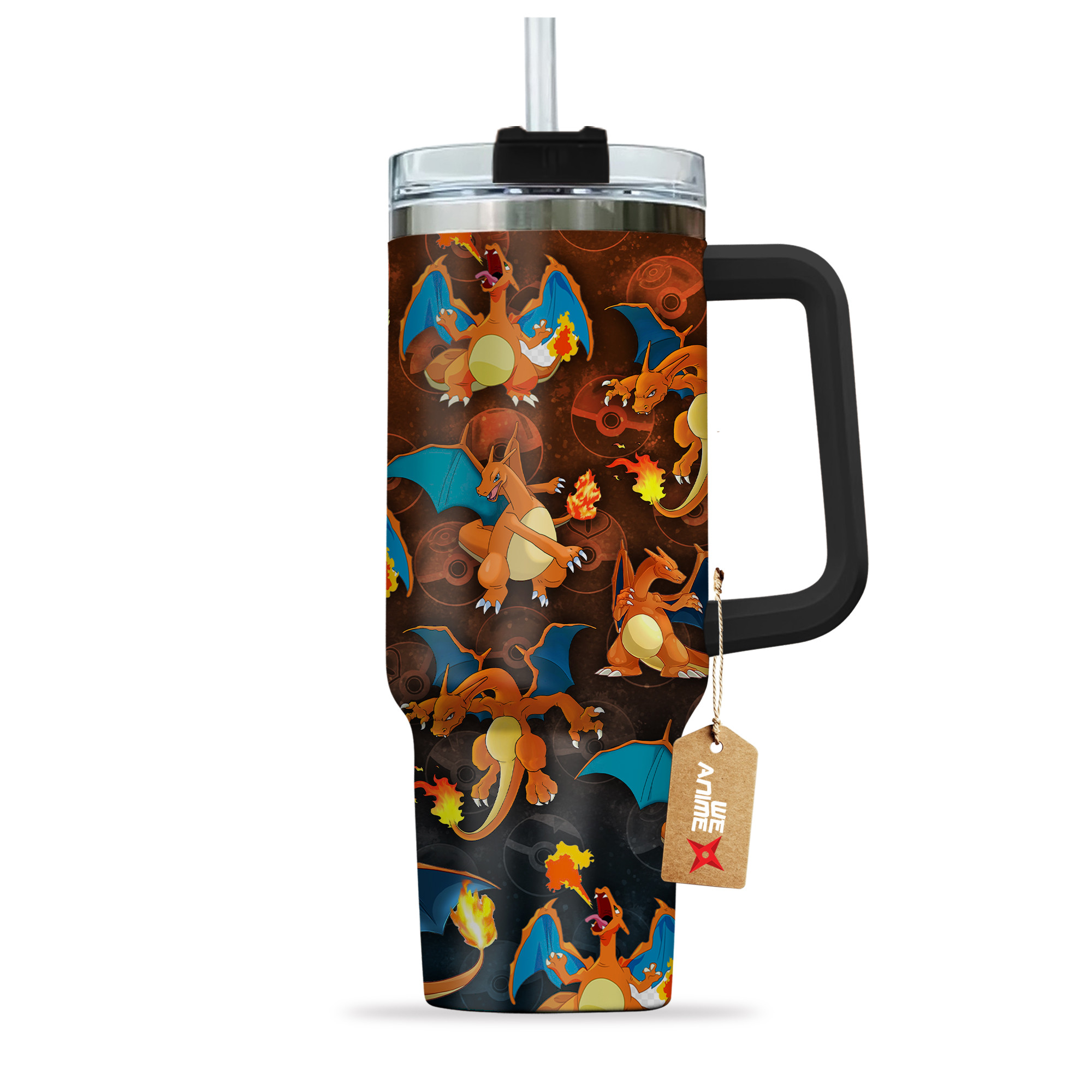 Charizard Pokemon Anime Custom Stanley Cup 40 oz 30 oz Tumbler With Handle