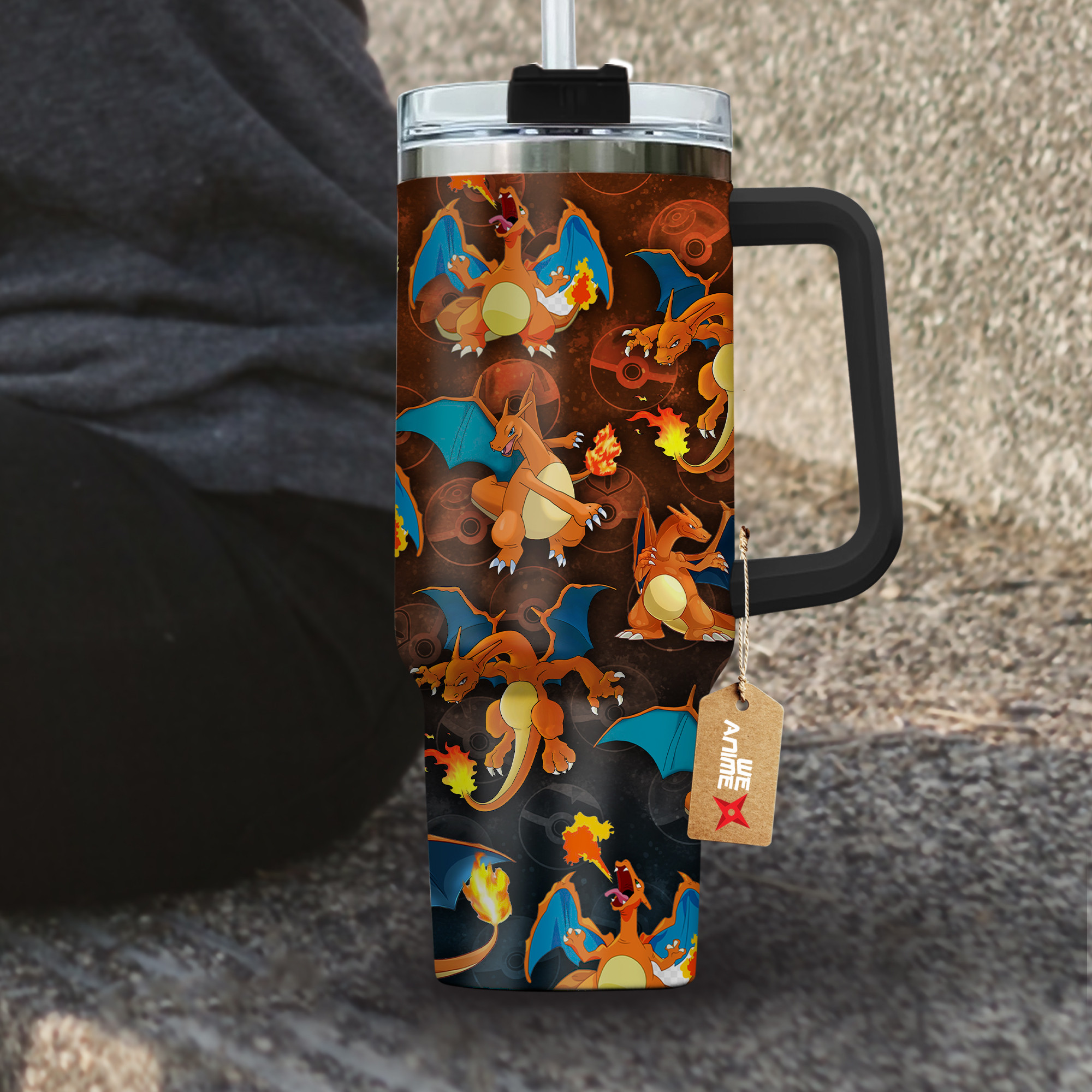Charizard Pokemon Anime Custom Stanley Cup 40 oz 30 oz Tumbler With Handle