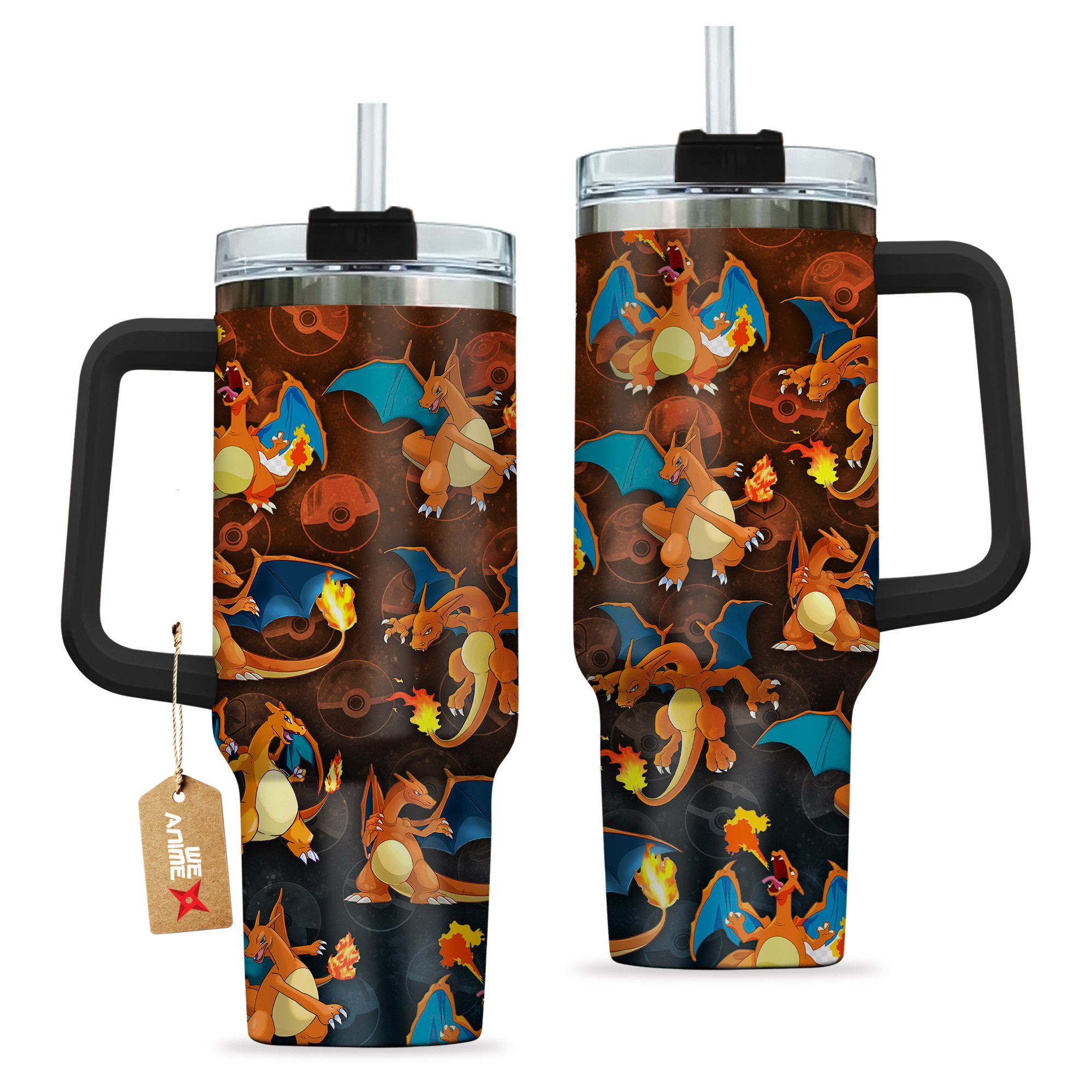 Charizard Pokemon Anime Custom Stanley Cup 40 oz 30 oz Tumbler With Handle