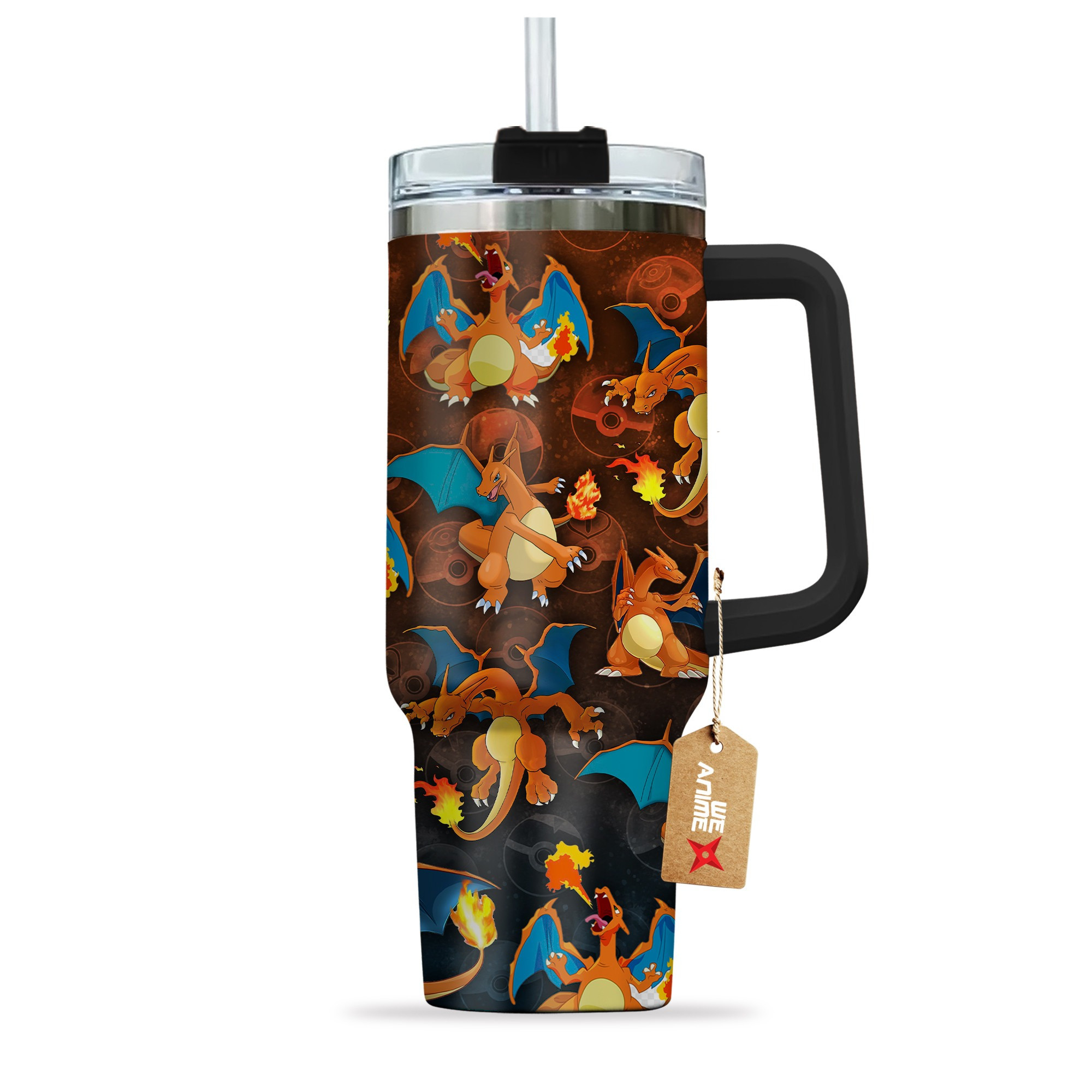 Charizard Pokemon Anime Custom Stanley Cup 40 oz 30 oz Tumbler With Handle