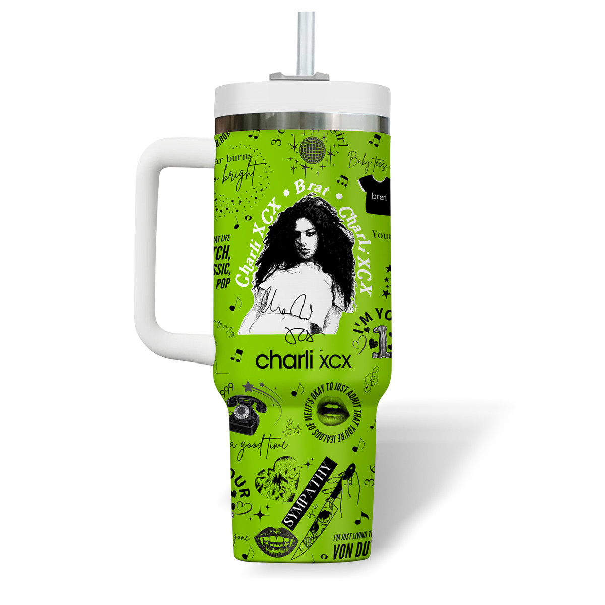 Charli XCX Music Custom Stanley Cup 40 oz 30 oz Tumbler With Handle