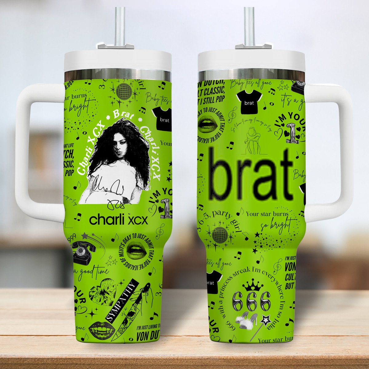 Charli XCX Music Custom Stanley Cup 40 oz 30 oz Tumbler With Handle