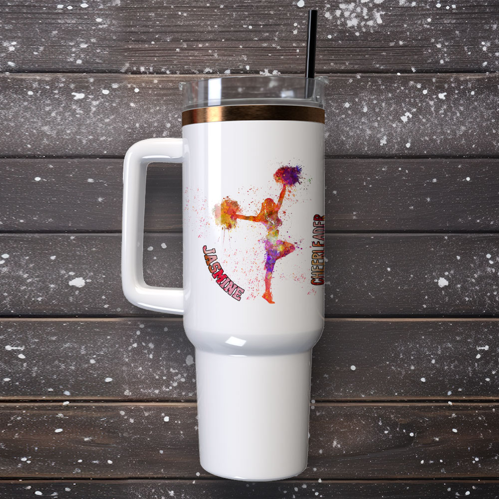 Cheerleader Artwork Custom Stanley Cup 40 oz 30 oz Tumbler With Handle