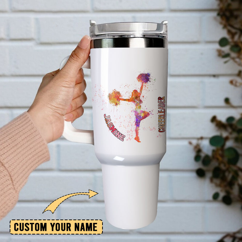 Cheerleader Artwork Custom Stanley Cup 40 oz 30 oz Tumbler With Handle