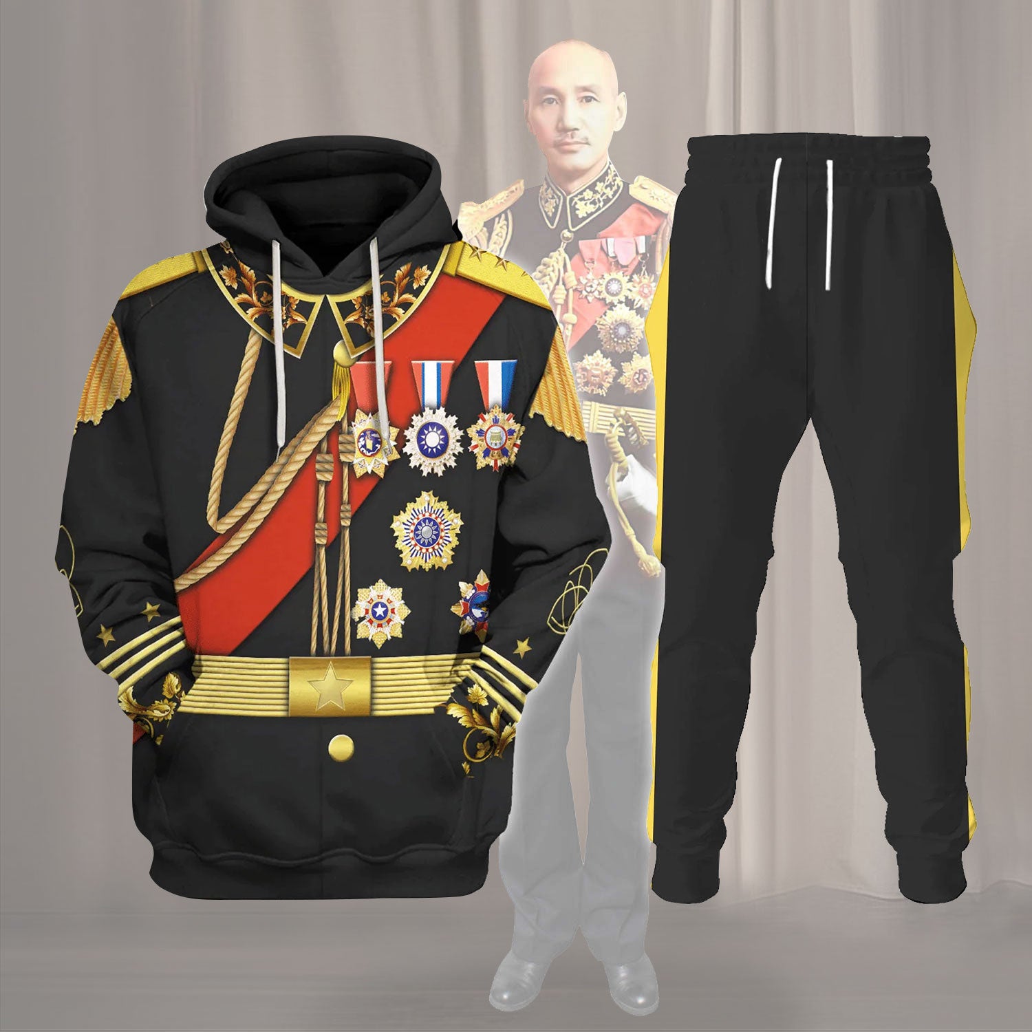 Chiang Kaishek Costume Hoodie Sweatshirt T-Shirt Sweatpants Tracksuit - Stormmerch Exclusive