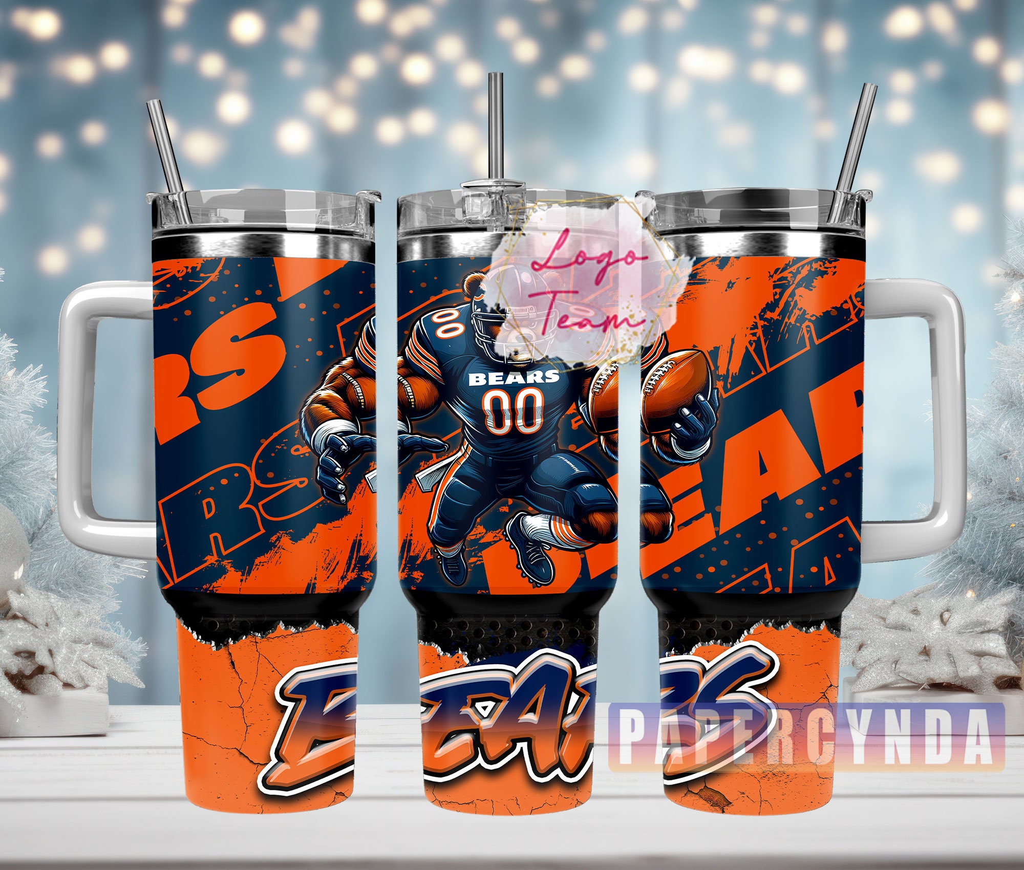 Chicago Bears Custom Stanley Cup 40 oz 30 oz Tumbler With Handle