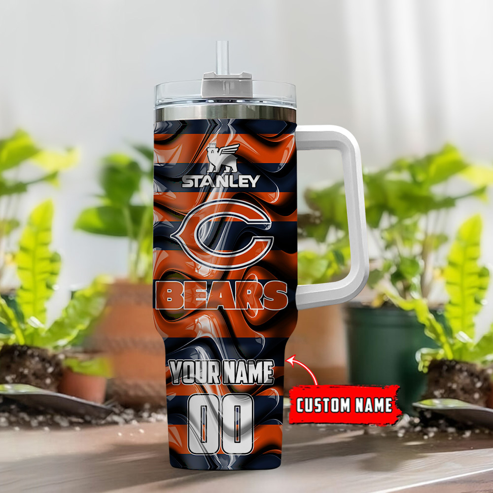 Chicago Bears NFL Custom Stanley Cup 40 oz 30 oz Tumbler With Handle
