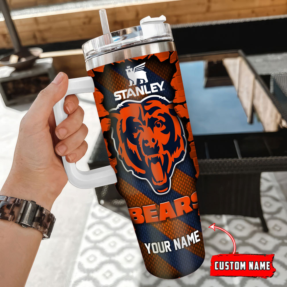 Chicago Bears NFL Custom Stanley Cup 40 oz 30 oz Tumbler With Handle