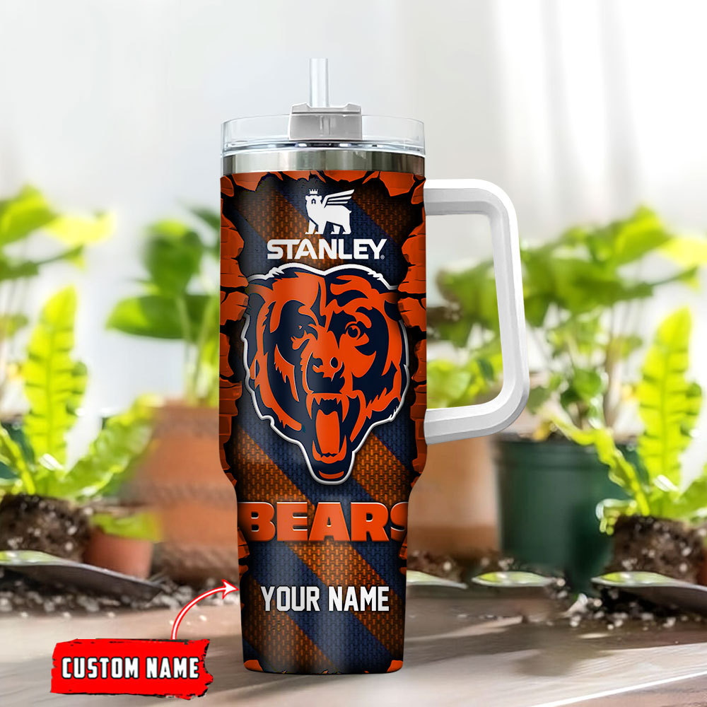 Chicago Bears NFL Custom Stanley Cup 40 oz 30 oz Tumbler With Handle
