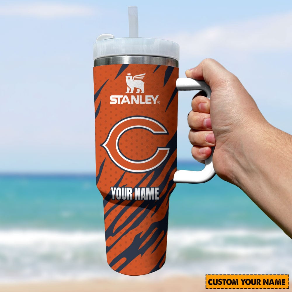 Chicago Bears NFL Custom Stanley Cup 40 oz 30 oz Tumbler With Handle