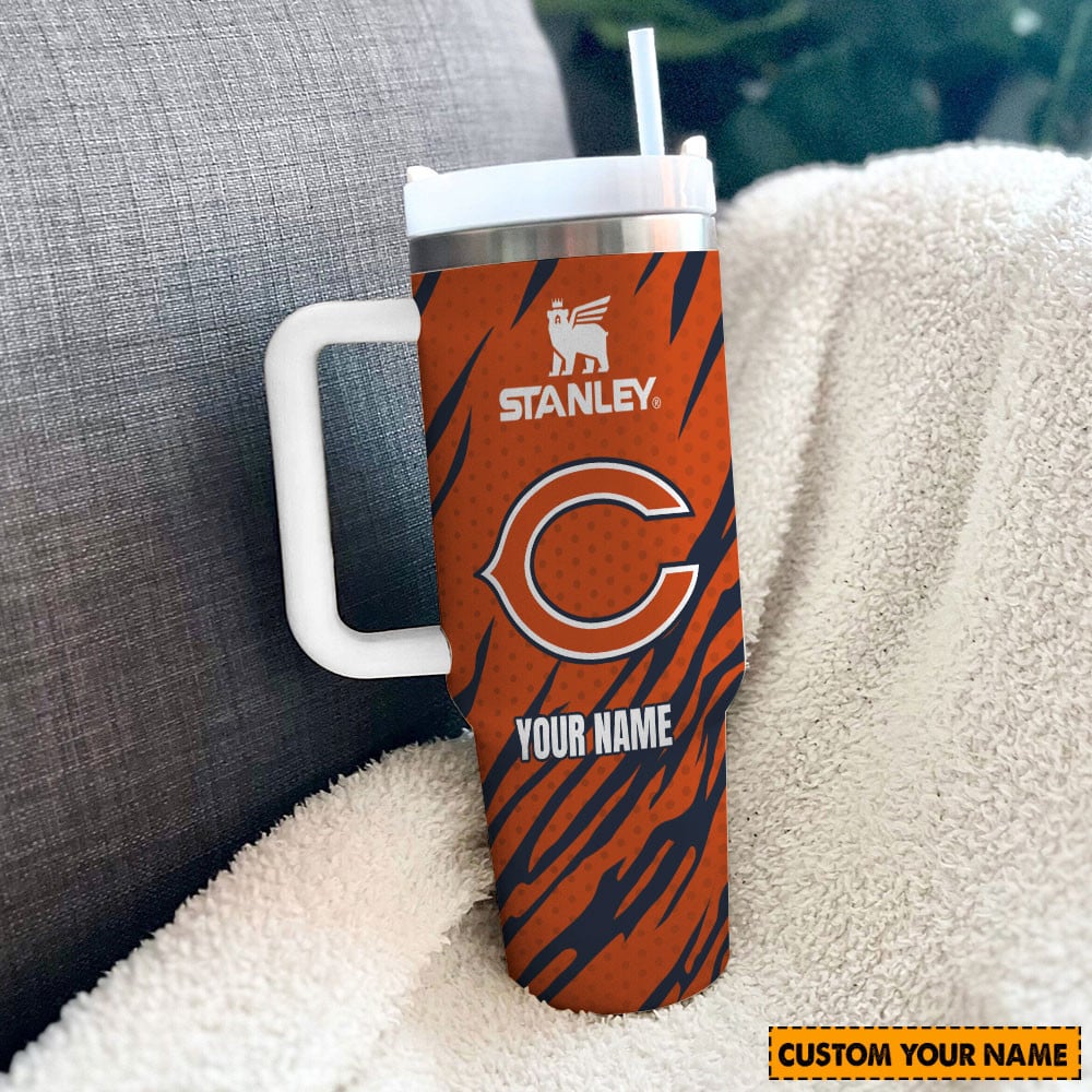 Chicago Bears NFL Custom Stanley Cup 40 oz 30 oz Tumbler With Handle