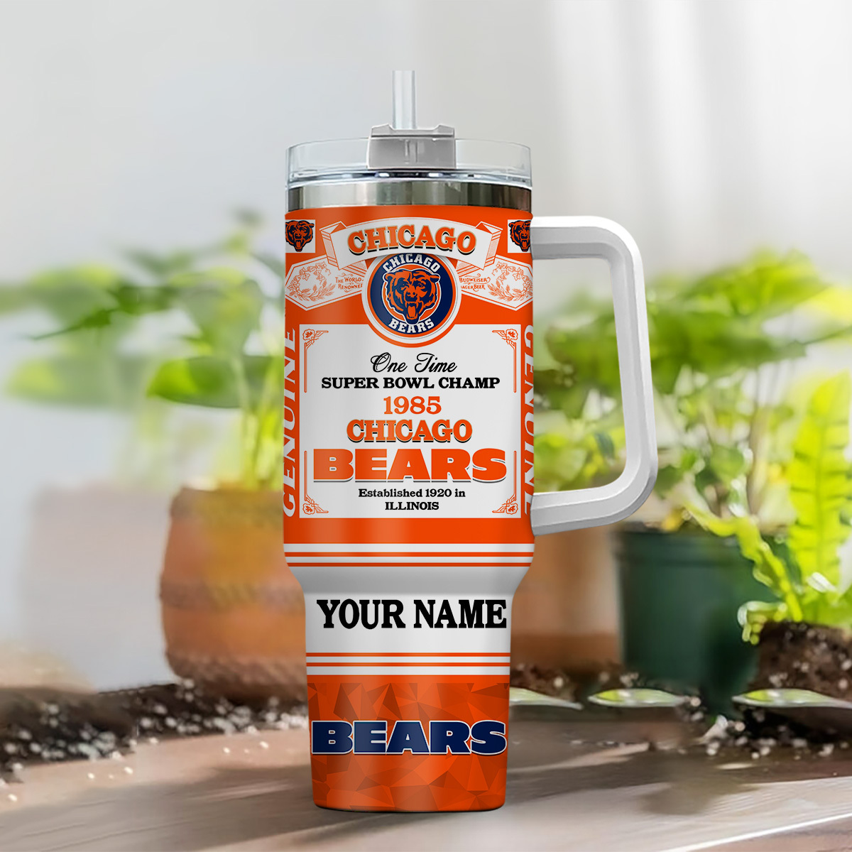 Chicago Bears NFL Super Bowl Champs Pride Custom Stanley Cup 40 oz 30 oz Tumbler With Handle