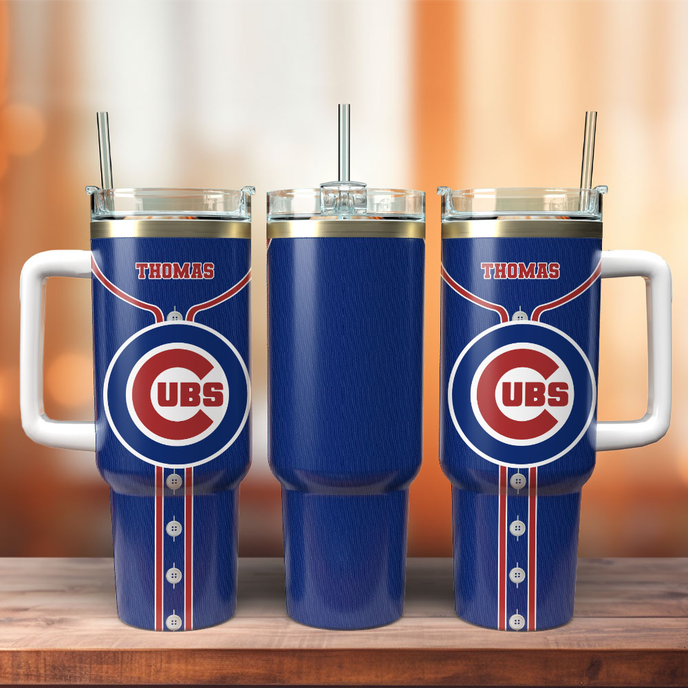 Chicago Cubs Baseball MLB Custom Stanley Cup 40 oz 30 oz Tumbler With Handle