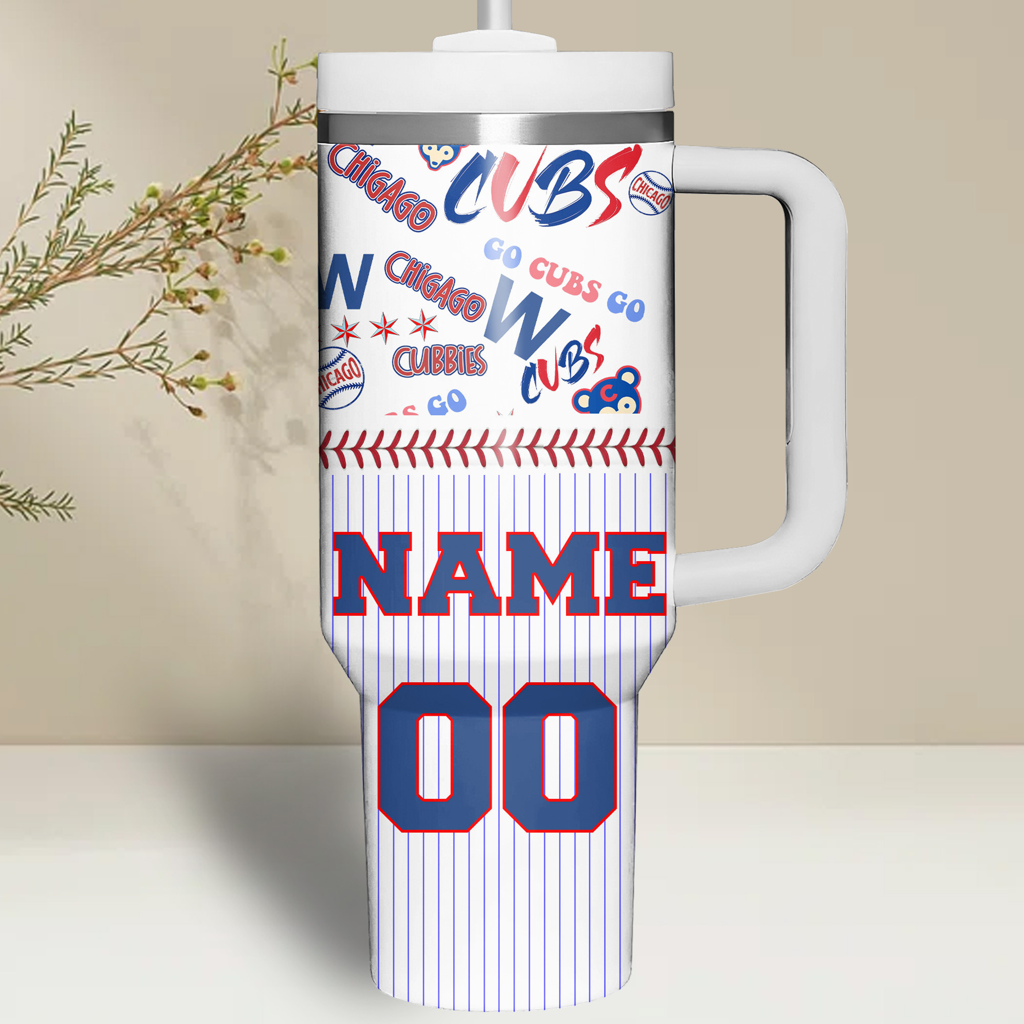 Chicago Cubs MLB Custom Stanley Cup 40 oz 30 oz Tumbler With Handle