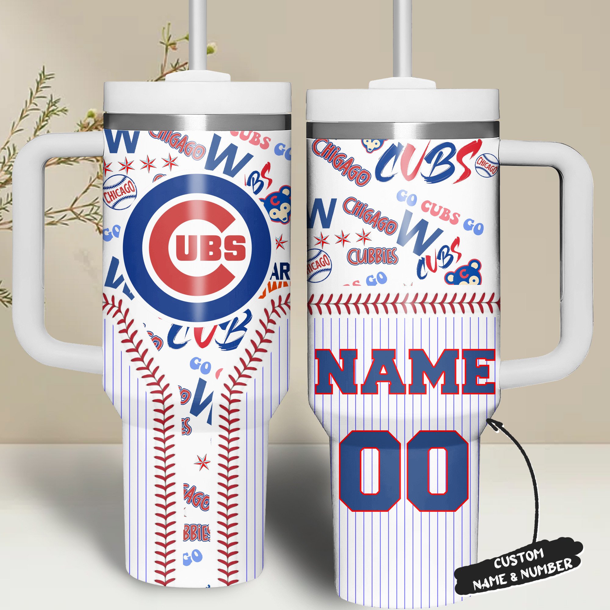 Chicago Cubs MLB Custom Stanley Cup 40 oz 30 oz Tumbler With Handle