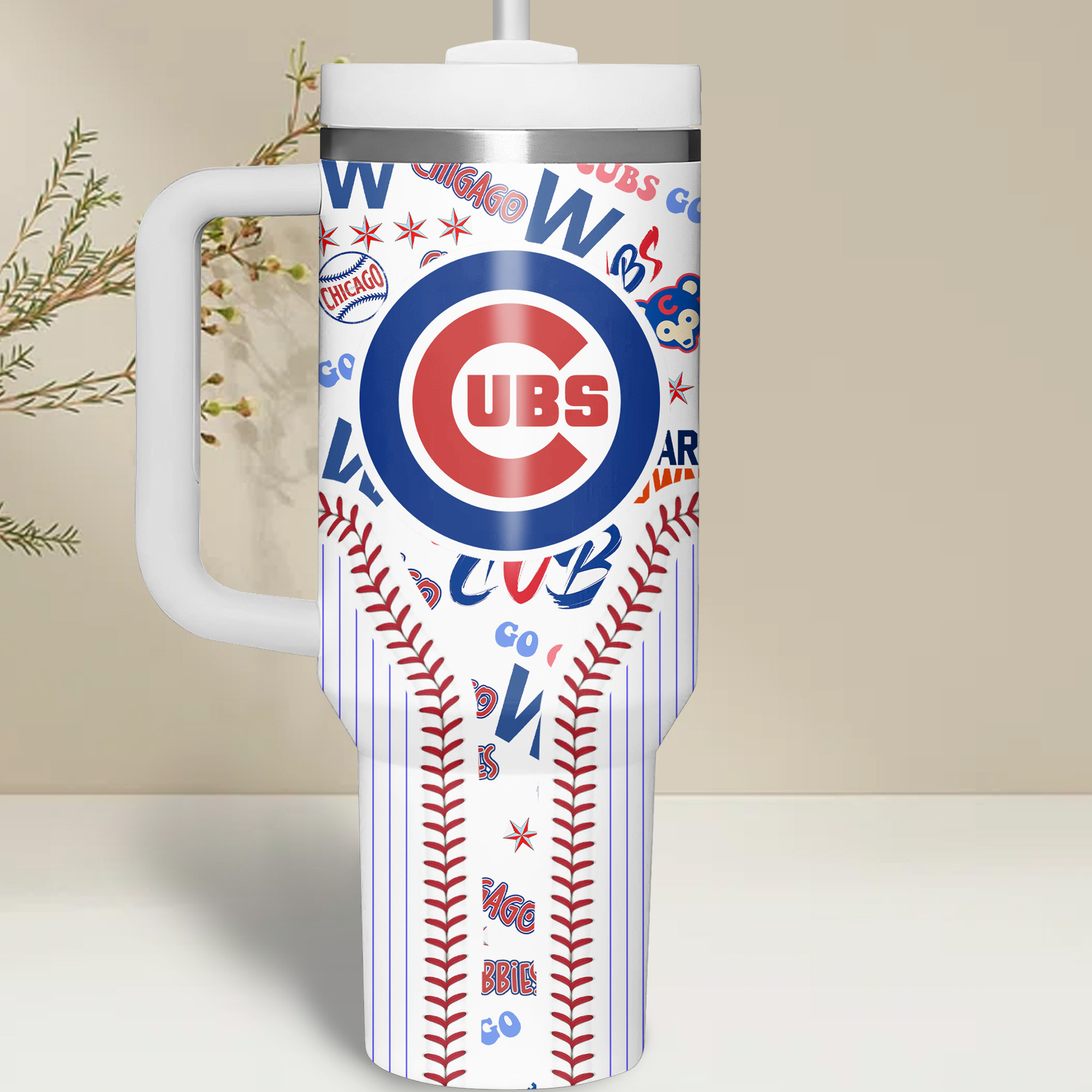 Chicago Cubs MLB Custom Stanley Cup 40 oz 30 oz Tumbler With Handle