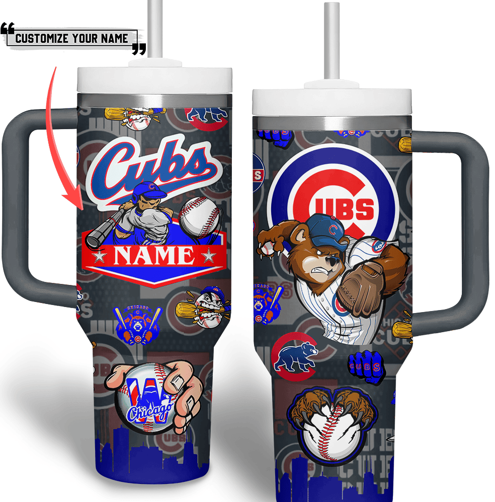 Chicago Cubs MLB Custom Stanley Cup 40 oz 30 oz Tumbler With Handle