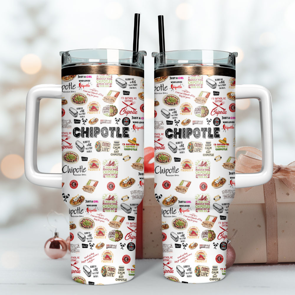 Chipotle Mexican Grill Food Custom Stanley Cup 40 oz 30 oz Tumbler With Handle
