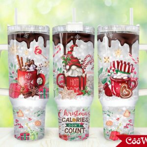 Christmas Calories Don't Count Custom Stanley Cup 40 oz 30 oz Tumbler With Handle