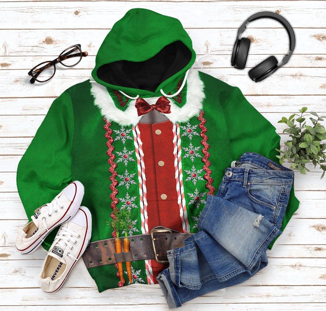 Christmas Elf Costume Hoodie Sweatshirt T-Shirt Sweatpants Tracksuit - Stormmerch Exclusive