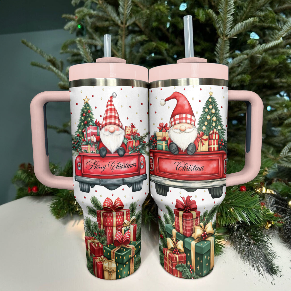 Christmas Gnome Custom Stanley Cup 40 oz 30 oz Tumbler With Handle