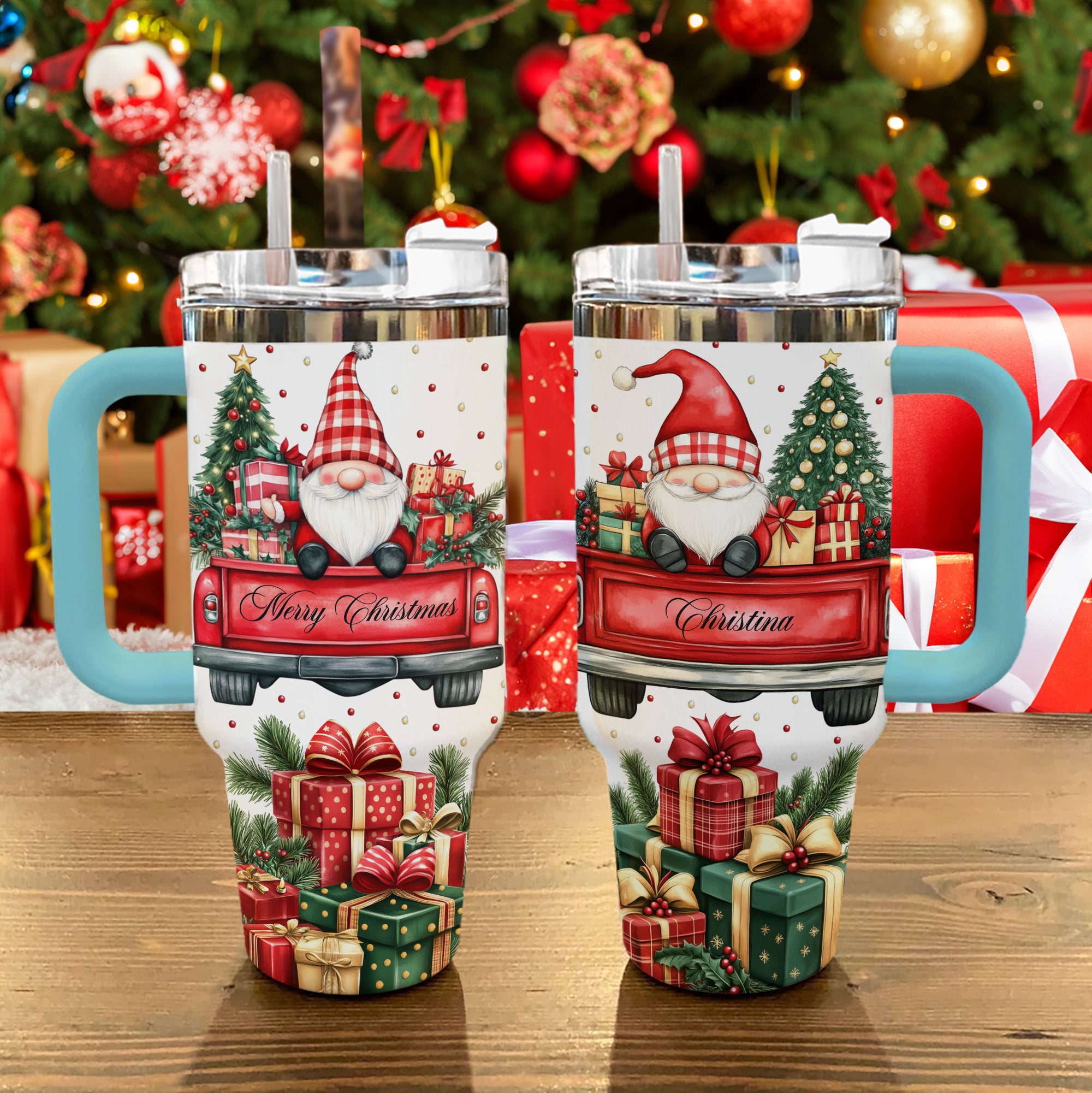 Christmas Gnome Custom Stanley Cup 40 oz 30 oz Tumbler With Handle