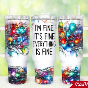 Christmas Lights Custom Stanley Cup 40 oz 30 oz Tumbler With Handle