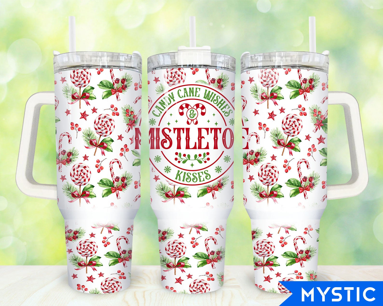 Christmas Mistletoe Custom Stanley Cup 40 oz 30 oz Tumbler With Handle