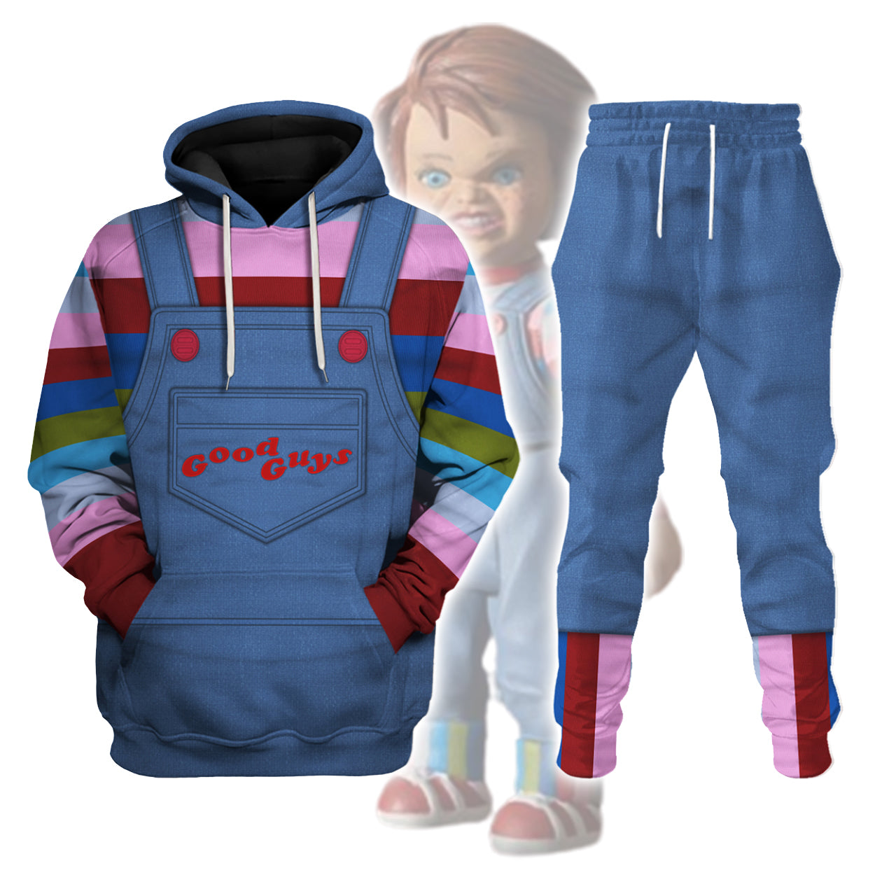 Chucky Costume Hoodie Sweatshirt T-Shirt Sweatpants Tracksuit - Stormmerch Exclusive
