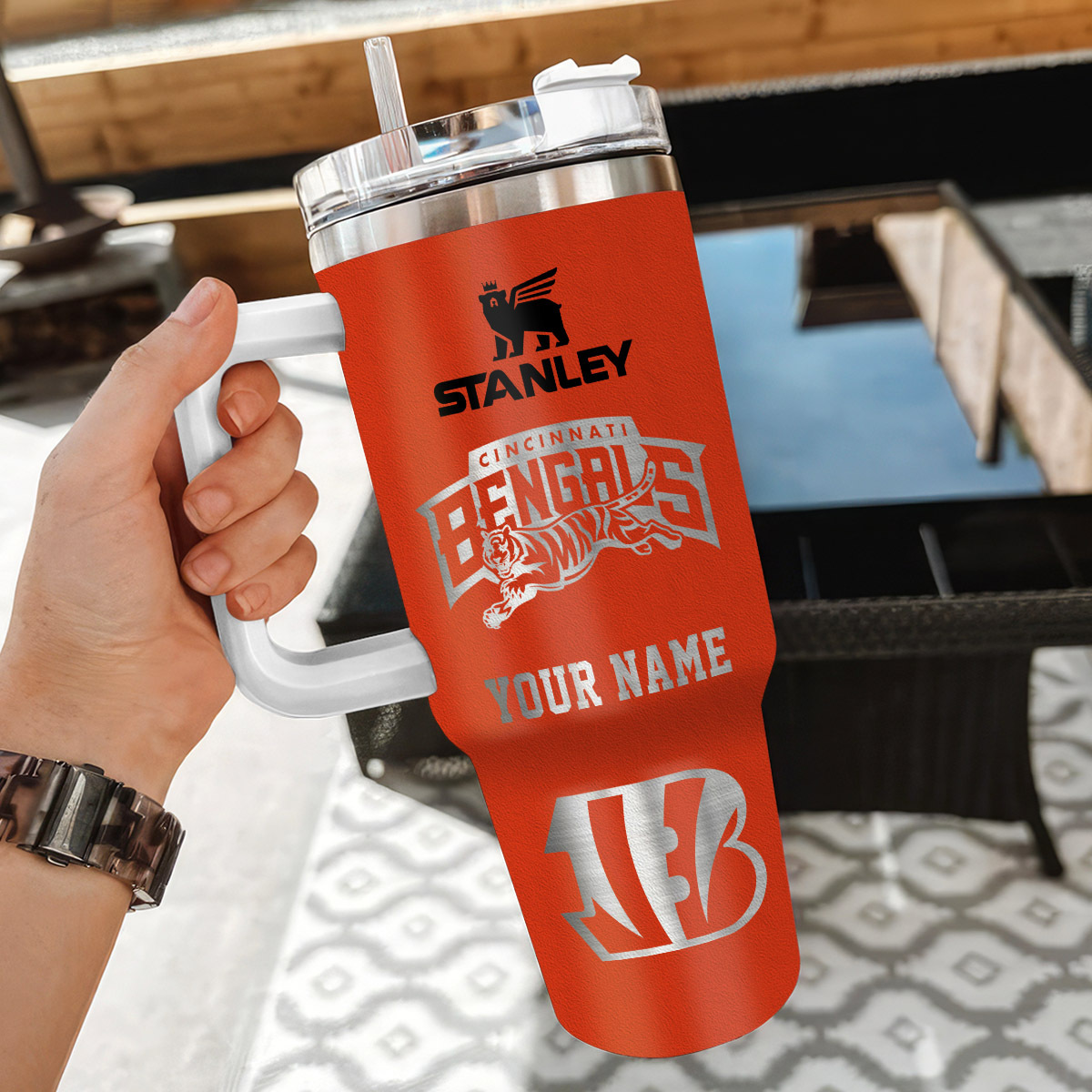 Cincinnati Bengals NFL Custom Stanley Cup 40 oz 30 oz Tumbler With Handle