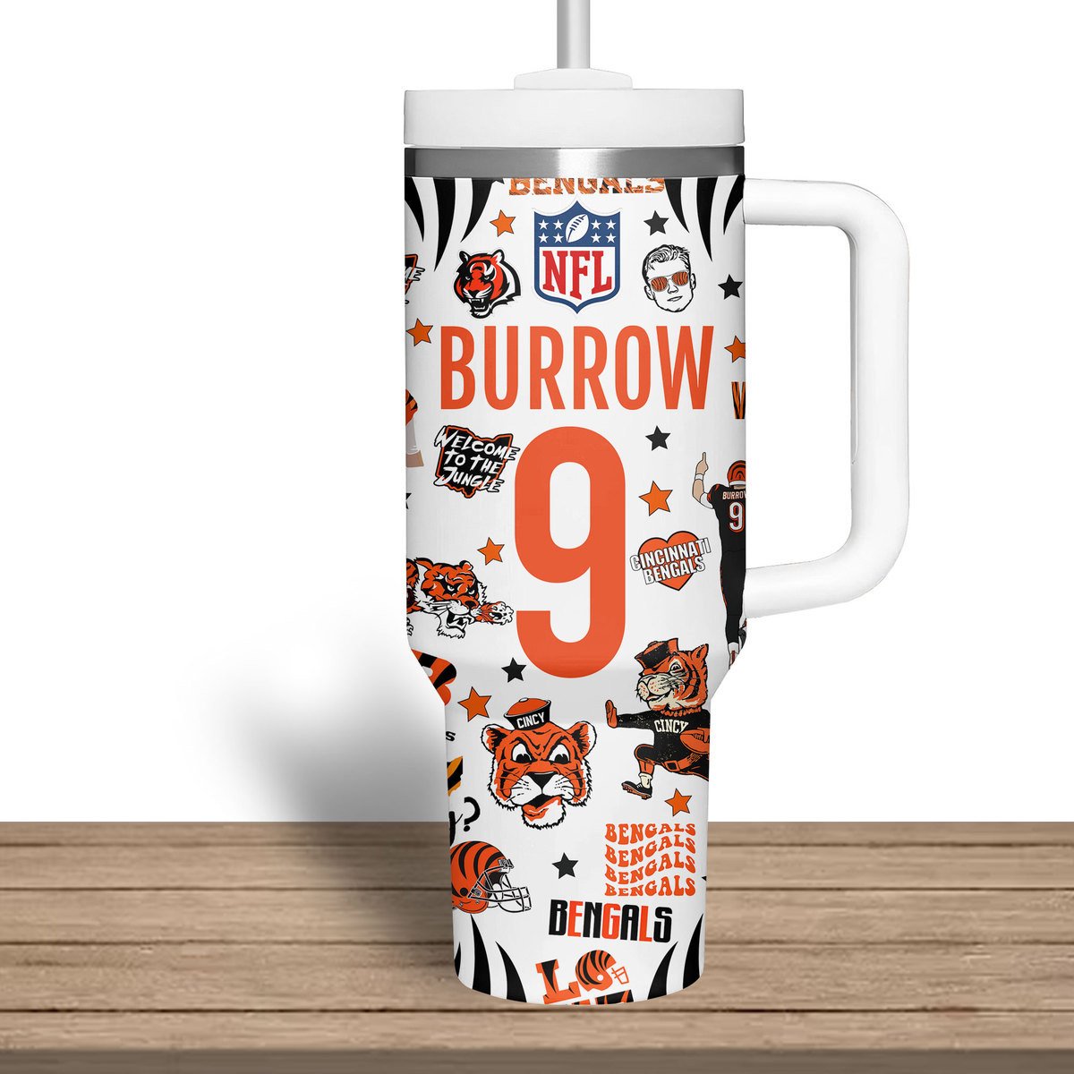 Cincinnati Bengals NFL Custom Stanley Cup 40 oz 30 oz Tumbler With Handle