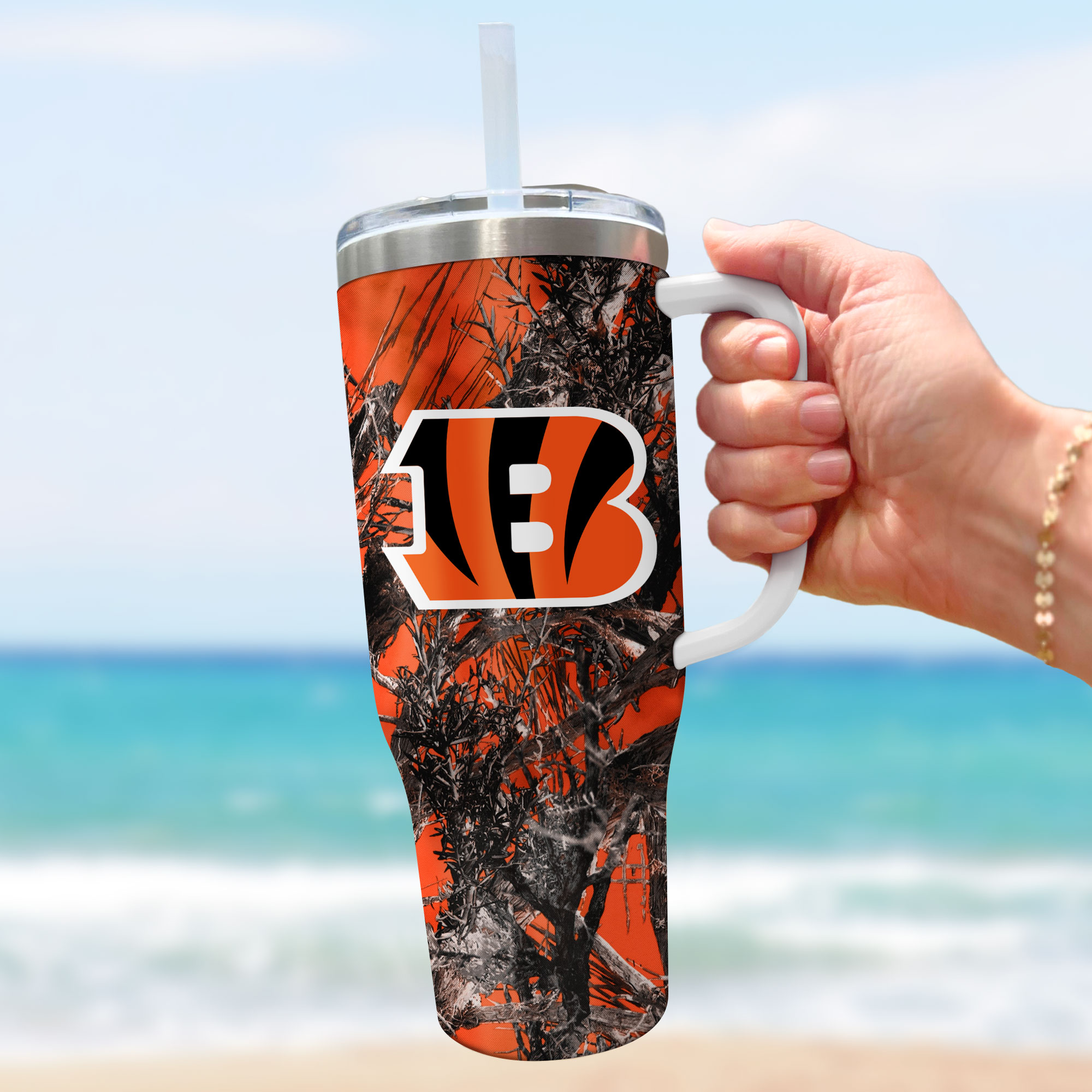 Cincinnati Bengals NFL Hunting Custom Stanley Cup 40 oz 30 oz Tumbler With Handle