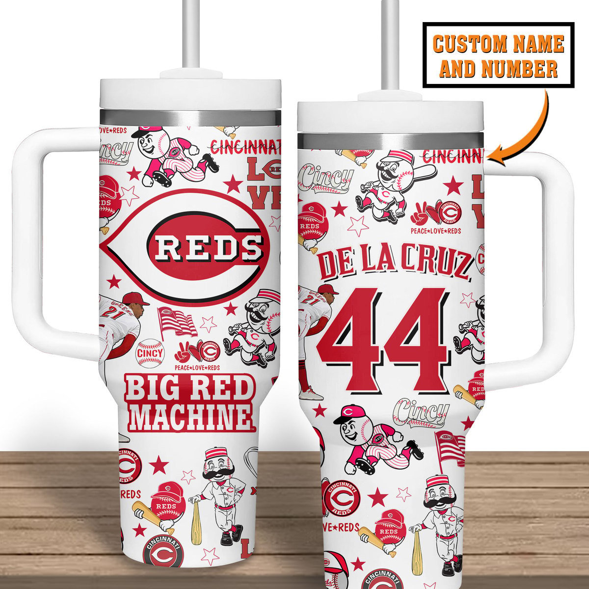 Cincinnati Reds MLB Custom Stanley Cup 40 oz 30 oz Tumbler With Handle