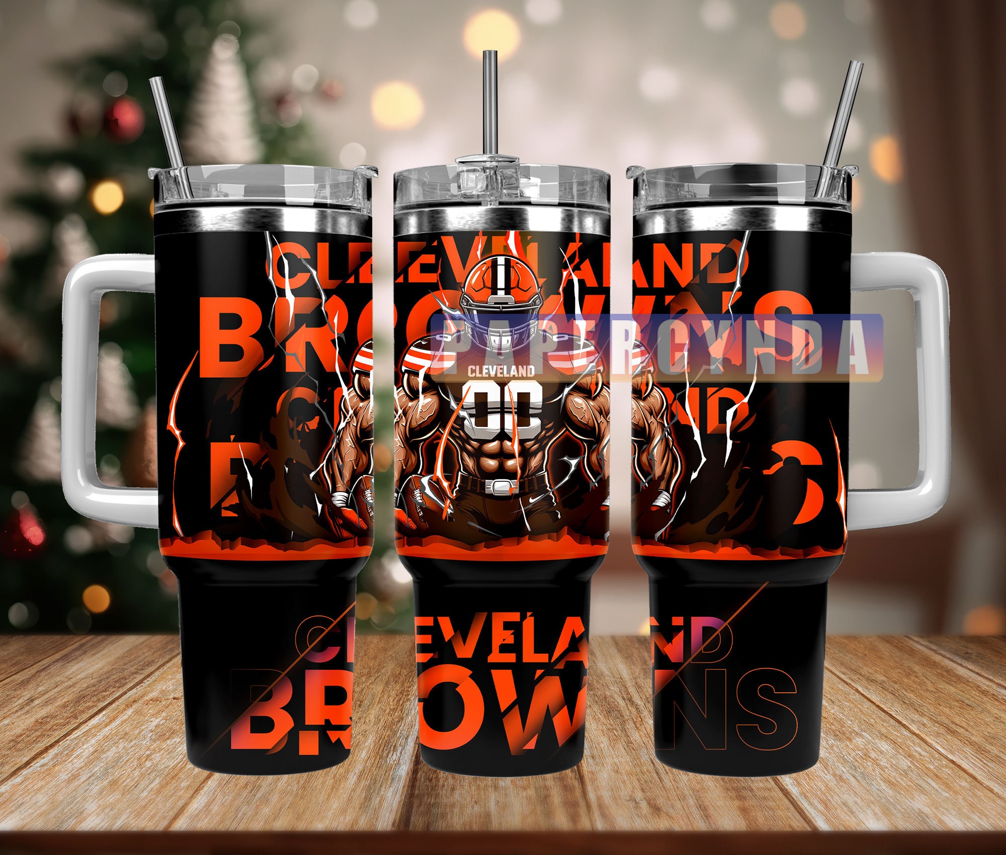 Cleveland Browns Custom Stanley Cup 40 oz 30 oz Tumbler With Handle