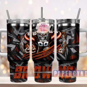 Cleveland Browns Custom Stanley Cup 40 oz 30 oz Tumbler With Handle